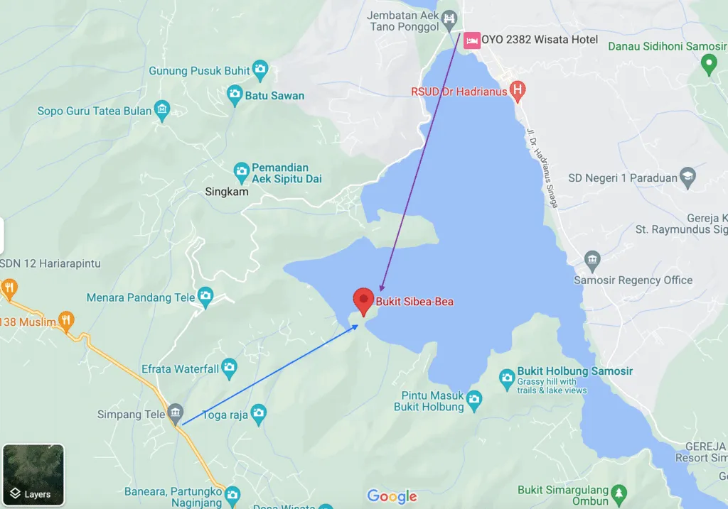 Rute Menuju Bukit Sibea-bea